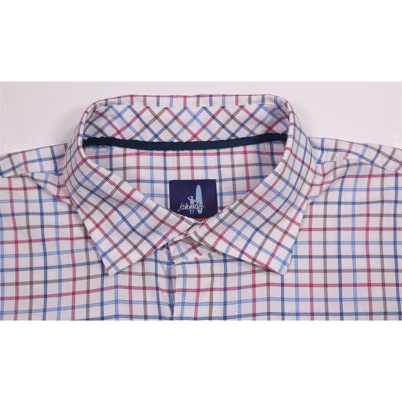 Johnnie-O Men's Prep-Formance Checkered Polo Shirt Large - Picture 6 of 8